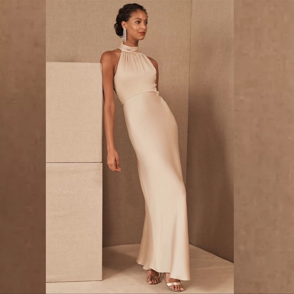 BHLDN Esme Satin Charmeuse Dress